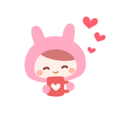 Rabbit Costume Girl sticker #4818233