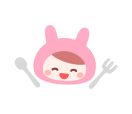 Rabbit Costume Girl sticker #4818234