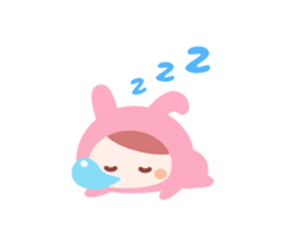 Rabbit Costume Girl sticker #4818235
