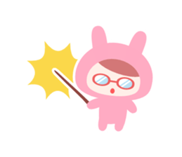 Rabbit Costume Girl sticker #4818236
