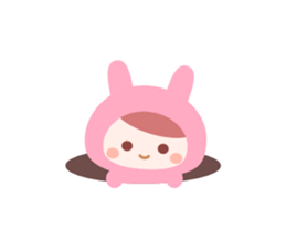 Rabbit Costume Girl sticker #4818237