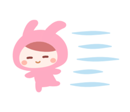 Rabbit Costume Girl sticker #4818238