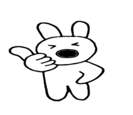 Nose big rabbit and friends sticker #4818381