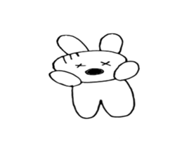 Nose big rabbit and friends sticker #4818390