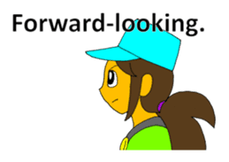 A cheerful girl working at a fish market sticker #4819060