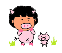 Japanese fat housewife MACHIKO sticker #4819257