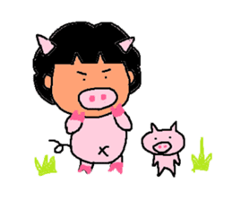 Japanese fat housewife MACHIKO sticker #4819257