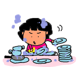 Japanese fat housewife MACHIKO sticker #4819266