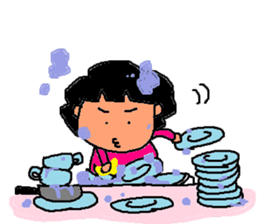 Japanese fat housewife MACHIKO sticker #4819266