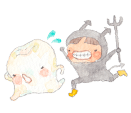 Happy Tooth Ha-chan sticker #4820070