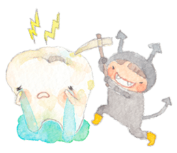 Happy Tooth Ha-chan sticker #4820072