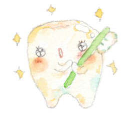 Happy Tooth Ha-chan sticker #4820074
