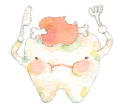 Happy Tooth Ha-chan sticker #4820076