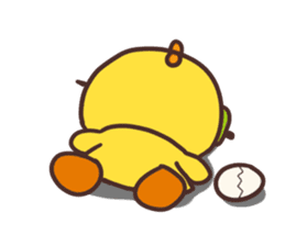 Cute chick and yakitori part2 sticker #4820686