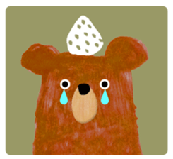 strawberry on bear sticker #4823324