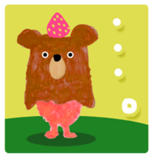 strawberry on bear sticker #4823338