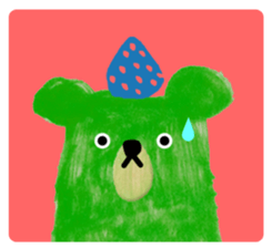 strawberry on bear sticker #4823345