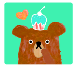 strawberry on bear sticker #4823350