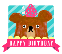 strawberry on bear sticker #4823359