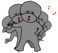 Whim gray dog sticker #4824083