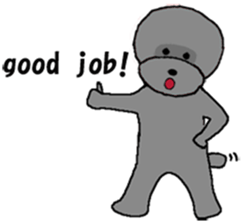 Whim gray dog sticker #4824088