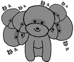 Whim gray dog sticker #4824103