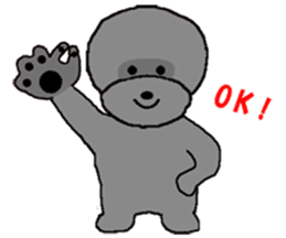 Whim gray dog sticker #4824106