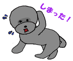Whim gray dog sticker #4824109