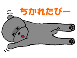 Whim gray dog sticker #4824114