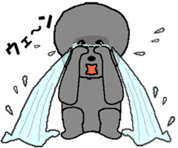 Whim gray dog sticker #4824118