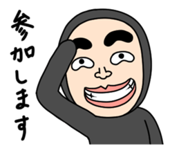 Middle-aged man with wearing tights 3 sticker #4826288