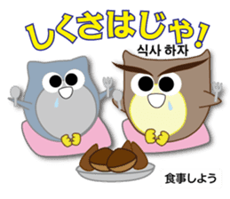 Owl's family(Korean/Japanese) sticker #4828139