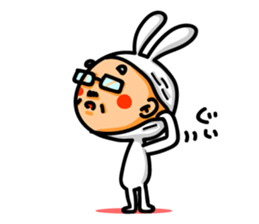 Uncle of rabbit !! sticker #4828828