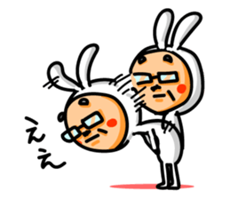 Uncle of rabbit !! sticker #4828833