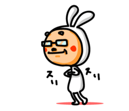 Uncle of rabbit !! sticker #4828834