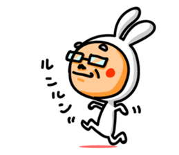 Uncle of rabbit !! sticker #4828836