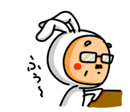 Uncle of rabbit !! sticker #4828840