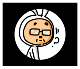 Uncle of rabbit !! sticker #4828843