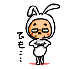 Uncle of rabbit !! sticker #4828846