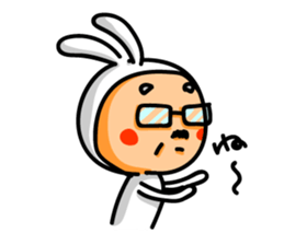 Uncle of rabbit !! sticker #4828850