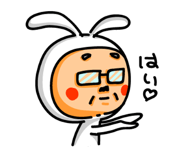 Uncle of rabbit !! sticker #4828852
