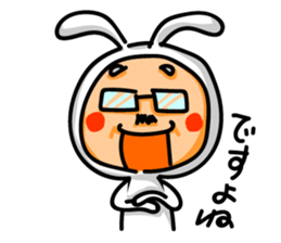 Uncle of rabbit !! sticker #4828858