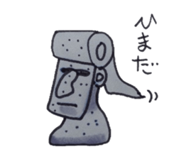 Moai and the fusion of the toilet paper. sticker #4829588