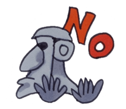 Moai and the fusion of the toilet paper. sticker #4829598