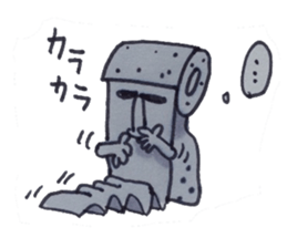Moai and the fusion of the toilet paper. sticker #4829601