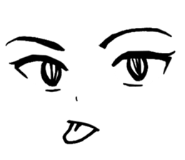 Manga Faces sticker #4829899