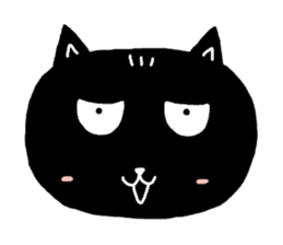 Round-faced cat sticker #4830597