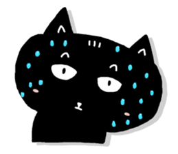 Round-faced cat sticker #4830599