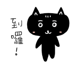 Round-faced cat sticker #4830610