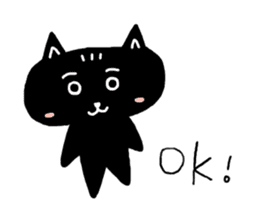 Round-faced cat sticker #4830618